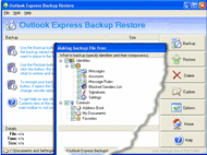 Outlook Express Backup Restore screenshot